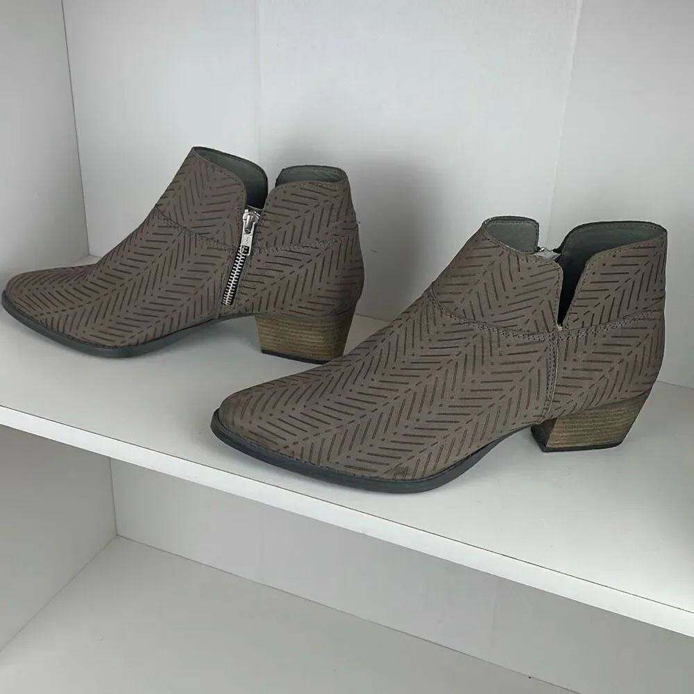 Leather Embossed Ankle Boots 11
